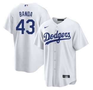 Men%27s Los Angeles Dodgers #43 Anthony Banda White Cool Base Stitched Jersey Dzhi->los angeles dodgers->MLB Jersey